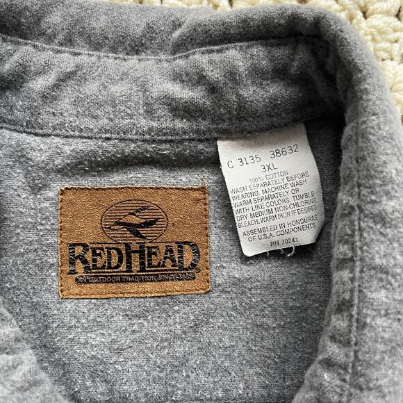 Vintage Y2K Men's Gray Cotton Workwear Chore Shirt Size 3XL - Picture 3 of 4